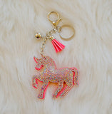 Rhinestone Unicorn Key Chain/ Backpack & Purse Charm