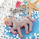 Rhinestone Unicorn Key Chain/ Backpack & Purse Charm