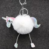 Pom-Pom Unicorn Key Chain/ Backpack & Purse Charm