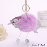 Pom-Pom Unicorn Key Chain/ Backpack & Purse Charm