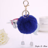 Pom-Pom Unicorn Key Chain/ Backpack & Purse Charm