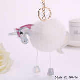 Pom-Pom Unicorn Key Chain/ Backpack & Purse Charm