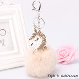 Pom-Pom Unicorn Key Chain/ Backpack & Purse Charm