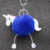 Pom-Pom Unicorn Key Chain/ Backpack & Purse Charm