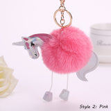 Pom-Pom Unicorn Key Chain/ Backpack & Purse Charm