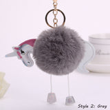 Pom-Pom Unicorn Key Chain/ Backpack & Purse Charm