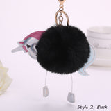 Pom-Pom Unicorn Key Chain/ Backpack & Purse Charm