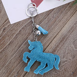 Rhinestone Unicorn Key Chain/ Backpack & Purse Charm