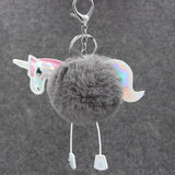 Pom-Pom Unicorn Key Chain/ Backpack & Purse Charm