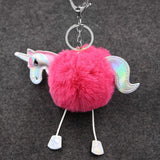 Pom-Pom Unicorn Key Chain/ Backpack & Purse Charm