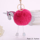 Pom-Pom Unicorn Key Chain/ Backpack & Purse Charm