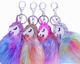 Pom-Pom Unicorn Key Chain/ Backpack & Purse Charm