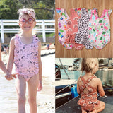 Toddler Baby Girls Leopard print One-piece Swimsuit Swimwear Swimming Clothes