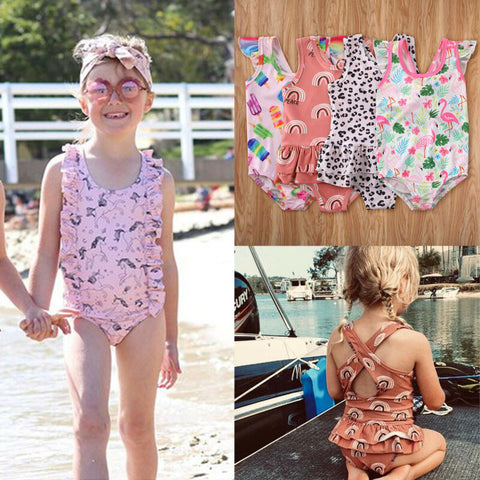 Toddler Baby Girls Leopard print One-piece Swimsuit Swimwear Swimming –  Bailey'z Boutique