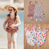 Toddler Baby Girls Leopard print One-piece Swimsuit Swimwear Swimming Clothes