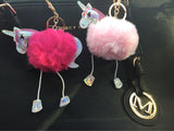 Pom-Pom Unicorn Key Chain/ Backpack & Purse Charm