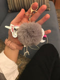 Pom-Pom Unicorn Key Chain/ Backpack & Purse Charm