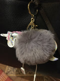 Pom-Pom Unicorn Key Chain/ Backpack & Purse Charm